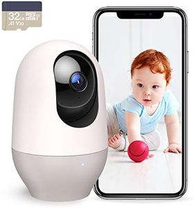nooie Baby Monitor with SD Card,Baby Monitor with Camera 360 Camera, WiFi Baby Cam with Phone App, AI MotionTracking and Sound Detection,1080P Night Vision Two-Way Audio