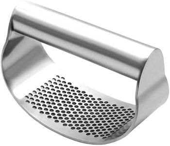 430 Stainless Steel Garlic Press, Garlic Crusher, Garlic Cutter, Garlic Grinder, Multifunctional Garlic Grinder Kitchen Utensils Easy to Clean for Home Use
