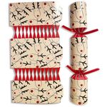 Volsha 10 Luxury Chritmas Crackers, 10 Hats 20 Strings Christmas Party Game Deer DIY Cracker Festive Seasonal (brown) (brown)