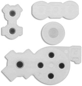 OSTENT Button Conductive Rubber Contact Pad Compatible for Nintendo Wii Remote Controller - Pack of 5