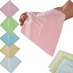 5 Extra Large Premium Microfiber Cleaning Cloths (11x11 inches) - Premium Cleaning Cloth for Glasses, Lenses, Screens, TVs, Screens, Windows, Mirrors and More