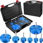 7Pcs PVC Pipe Reamer Kit With 3/4inch, 1inch, 1-1/4inch,1-1/2inch, 2inch, 3inch, 4inch Head Aluminum, PVC Fitting Saver, PVC Socket Saver For SCH40 PVC, ABS PVC Pipe, CPVC, Fit for Standard 1/2" Drill