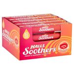 Halls Soothers Peach And Raspberry 45 g, Pack of 20