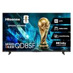 Hisense 65QD8SF - 65" Hi-QLED 144Hz Mini-LED Fire TV, Quantum Dot Technology, 600 Nits, Wide Color Gamut, 4K Upscale, Dolby Vision IQ, Dolby Gaming, Film Maker Mode, HDR Gaming Mode (2026 Model)
