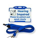 Hearing Impaired - Hearing Impairment - Lip Read - Deaf - Hidden Disability ID Card - Lanyard - Disability Awareness