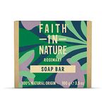 Faith In Nature Natural Rosemary Hand Soap Bar, Balancing, Vegan & Cruelty Free, No SLS or Parabens, 100g