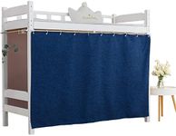 Teanea Solid Bottom Bunk Bed Blackout Curtains Privacy Cloth Single Size Twin Size for Men Women Collage Students, 1 Panel, Navy
