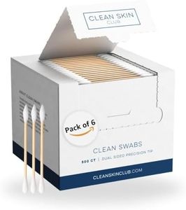 Clean Skin Club Clean Swabs | 6 Pack Total 3000 Count | One Pointed Tip | Biodegradable + Organic Cotton & Bamboo | Makeup & Nail Polish Touch-ups | Chlorine-Free & Hypoallergenic