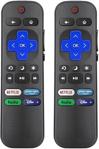 Rupmmehon Replacement Remote Control for Roku TV/for Hisense/Element/TCL/Sharp/Onn/Philips/Hitachi/JVC Series Smart TVs (Pack of 2)