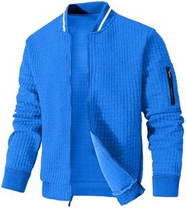 SAVKOOV Mens Lightweight Jacket Casual Bomber Jacket Varsity Coat