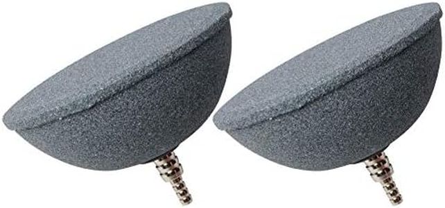 Quickun 3.1 Inch Updated Crazy Air Mineral Ball Stone Cylinder Bubbler Plus Diffuser Aquarium Fish Tank Hydroponics Pump Airstones Diffuser 3/16" 5/16" Hose ID