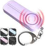 WETEN Self Defense Safesound Personal Alarm Keychain – 130 dB Siren Safety Protection Device with LED Light – Emergency Security Alert Key Chain Whistle for Women, Kids, Elderly by (Purple)