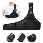 BOBLOV Body Camera Vest, Body Camera Mount, Durable Shoulder Single Vest for All Body Camera, Velcro Wearing with Adjustable Size, Support Max 130cm/4.3ft and Min 116cm/3.8ft Chest Size