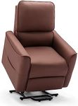 More4Homes CLIFTON ELECTRIC FABRIC SINGLE MOTOR RISE RECLINER LIFT MOBILITY TILT CHAIR BROWN