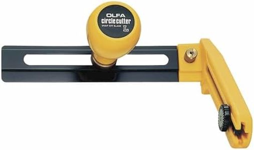 OLFA Heavy Duty Circle Cutter (CMP-2) - Adjustable Compass Style Rotary Circle Cutter for Cutting Circles 3 to 12 Inches in Diameter, Replacement Blades: OLFA LB-10B, LBB-10B, & L-SOL-10B Blades