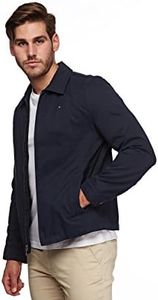 Tommy Hilfiger Men's Lightweight Microtwill Golf Jacket, Navy, M