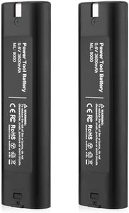 Powerextra Upgraded 9.6v 3600mAh Replacement Battery Compatible with Makita 9000 9033 193890-9 192696-2 632007-4 2pack