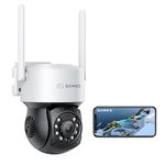 SANNCE Security Camera Wireless 4MP, 350° Pan 90° Tilt 16x Digital Zoom CCTV IP Camera 2.5K, Colour Night Vision, Two-Way Talk, Works with Alexa and Google Assistant, Human Detection, Smart Tracking