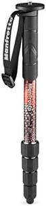 Manfrotto Element MII MMELMIIA5RD, Lightweight 5-Section Aluminium Travel Camera Monopod, Red, with Wrist Strap, Rubber Grip, Twist Locks, Load up 15kg, for Compact Cameras, Mirrorless, DSLR