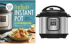 Instant Pot Duo 7-in-1 Multi-Use Programmable Pressure Cooker, Slow Cooker, 6 Quart | 1000W and Indian Instant Pot Cookbook