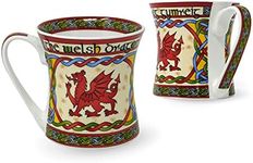 Royal Tara Set of 2 Welsh Dragon Coffee Mug Cymru - Wales Celtic Design New Bone China Cup Ceramic - 11 oz