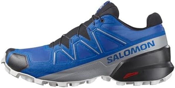 Salomon Men's Speedcross Trail Running and Hiking Shoe, Lapis Blue/Black/White, 9 US