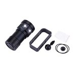 Diving Flashlight, 18000 Lumen IPX8 Waterproof Diving Torch Scuba 500M, LED Underwater Shooting Fill Light, 7Modes 120 Degree Wide Beam Angle