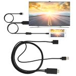 HDMI Cables Adapter USB to HDTV Cable, USB Female to HDMI Male 1080P HDTV Mirroring Cable for iOS and Android