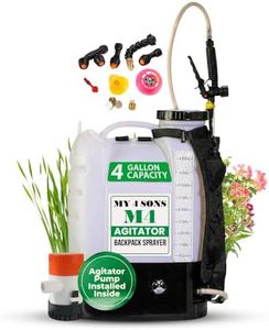Backpack Sprayer - MY4SONS Silver M4 4-Gallon Cordless Battery Powered with Built-in Agitator - Liquid Sprayer Backpack - Heavy Duty Electric Spray for Lawn, Garden, Chemical, Fertilizers & More