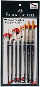 Faber-Castell Paint Brush Set - Round, Pack of 7 (Navy Blue)