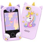 Jexylon Kids Phone Unicorn Toys for Kids，Toddler Phone for 3-12 Year Old Girls and Kids, Touchscreen Learning Phone for Kids with 8GB SD Card for Kids Christmas Birthday Gifts