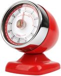 Kikkerland Vintage Streamline Kitchen Timer, Red