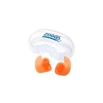 Zoggs Aqua Plugz Junior (6-14 years), Ear Plugs for Swimming, Reusable Silicone Ear Plugs, Orange