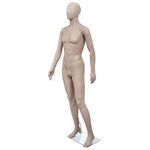 vidaXL Mannequin Man Round Head Shop Retail Model Male Window Cloth Display