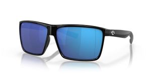 Costa Del Mar Rincon Sunglasses Shiny Black/Blue Mirror 580Glass