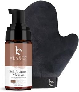 Self Tanner Tanning Mousse Kit - USA Made with Natural & Organic Ingredients, Self Tanner Mousse and Tanning Mitt Glove, Self Tan Kit, Fake Tan Tanning Foam, Medium to Dark Sunless Tanner Autobronzant