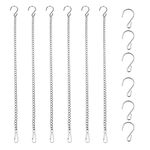 Hanging Basket Chains,6 Pack 18.5 Inches Stainless Steel Hanging Chains for Bird Feeder Plants Billboard Chalkboards Wind Chimes Flower Pots Chains Signs and Ornaments