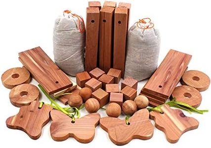 Cedar Moth Repellent Value Pack 40 Items (Sachets, Blocks, Balls, Planks)