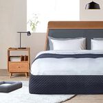 Zaber Elegant Bed Skirt with 14inches Drop,Fancy Collection Queen Size Navy Blue Bed Skirt Easy Install Wrap Around Bed Skirt (Navy Blue Fish Scale, Queen)…