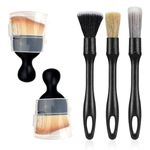 FINEASY 5 PCS Auto Car Detailing Brush Set, Car Interior Cleaning Soft Brushes, Auto Detail Cleaning Brush, Cleaning Brush Tool for Emblems, Interior, Dashboard, Air Vents