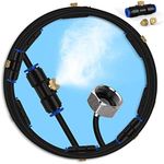 Misting Cooling System, Outdoor Misting System for Patio, 82 FT Misting Line+21 Mist Nozzles+3/4"Brass Adapter,Outdoor Mister System for Patio Garden Trampoline Greenhouse