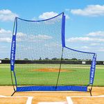 FORTRESS Pop-Up Cricket Protector L-Screen [7ft x 7ft] | Cricket Net L-Screen Netting for Cricket Training | Protective Screen Cricket Set for Bowling & Batting