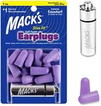 Mack’s Slim Fit Soft Foam Earplugs, 7 Pair with Travel Case – Small Ear Plugs for Sleeping, Snoring, Traveling, Concerts and Shooting Sports