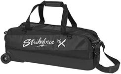 KR Strikeforce Fast Slim Triple Roller Bowling Bag is Lightweight and Designed for Airline Travels (Black)