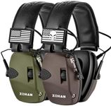 ZOHAN Electronic Ear Protection for Shooting with 4X Sound Amplification, Slim Active Noise Reduction Earmuffs for Gun Range, Hunting