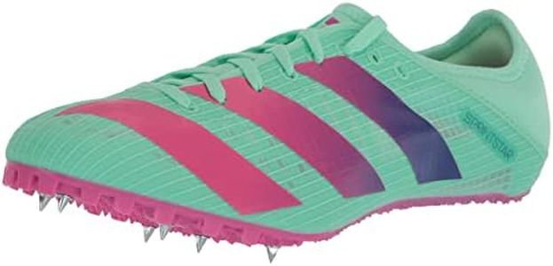 adidas Men's Sprintstar Track and Field Shoe, Pulse Mint/Lucid Blue/Lucid Fuchsia, 9 US