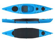 Bkhdesign 900D Kayak Cover - Thicker, Durable, Black, Waterproof Cockpit Cover for Outdoor Storage and Transport - Complete with 2 Distress Whistles