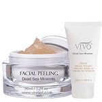 Vivo Per Lei Facial Peeling Gel - Contains Dead Sea Minerals and Nut Shell Powder - Gentle Face Exfoliator Scrub and Blackhead Remover - Peel Your Skin To a Fresher You - 1.7 Fl. Oz.