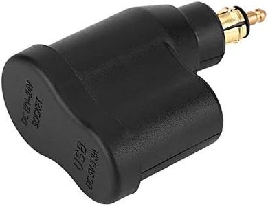 Nikou Cargador de Motocicleta Adaptador de Corriente Encendedor de Cigarrillos 12-24V 3.3A Compatible con Hella DIN Plug