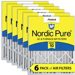 Nordic Pure 20x24x4 MERV 10 Pleated AC Furnace Air Filters 6 Pack